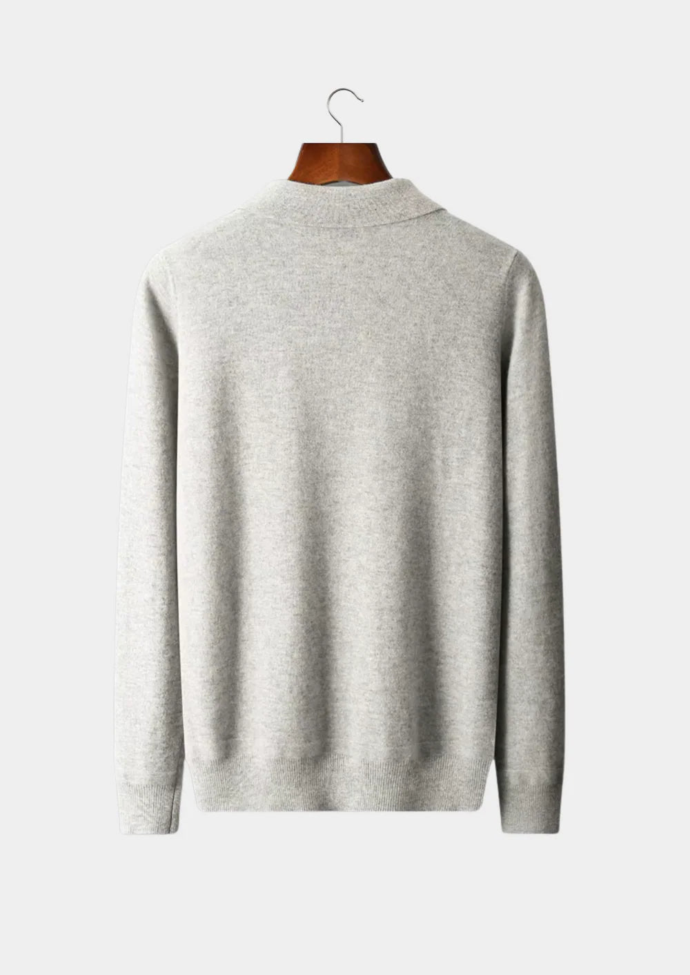 PURE EXTRA FIJNE MERINO WOL POLO MET HALVE RITS