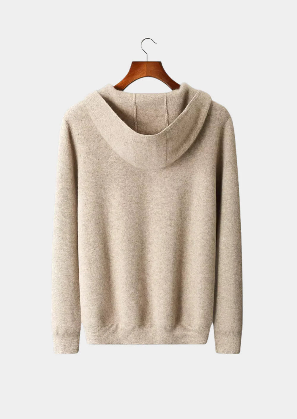 ZUIVERE EXTRA-FIJNE MERINO WOL RITS HOODIE