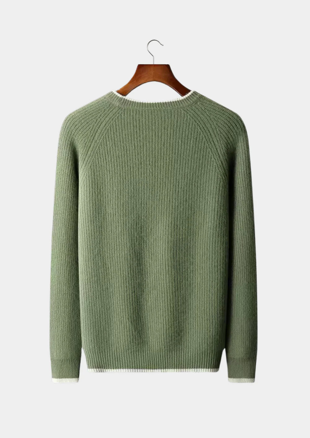 ZUIVERE EXTRA FIJNE MERINOWOL TWEEKLEURIGE CREWNECK