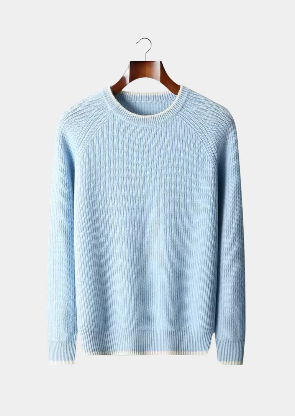ZUIVERE EXTRA FIJNE MERINOWOL TWEEKLEURIGE CREWNECK