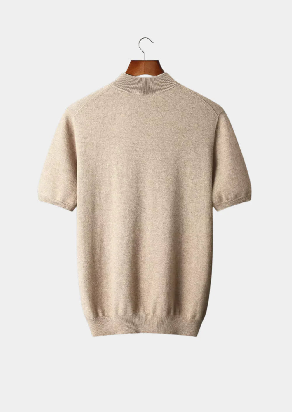 MIUM CASHMERE MOCK-NECK T-SHIRT
