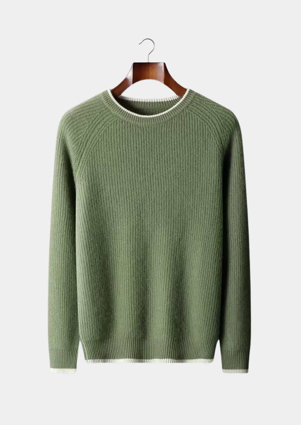 ZUIVERE EXTRA FIJNE MERINOWOL TWEEKLEURIGE CREWNECK