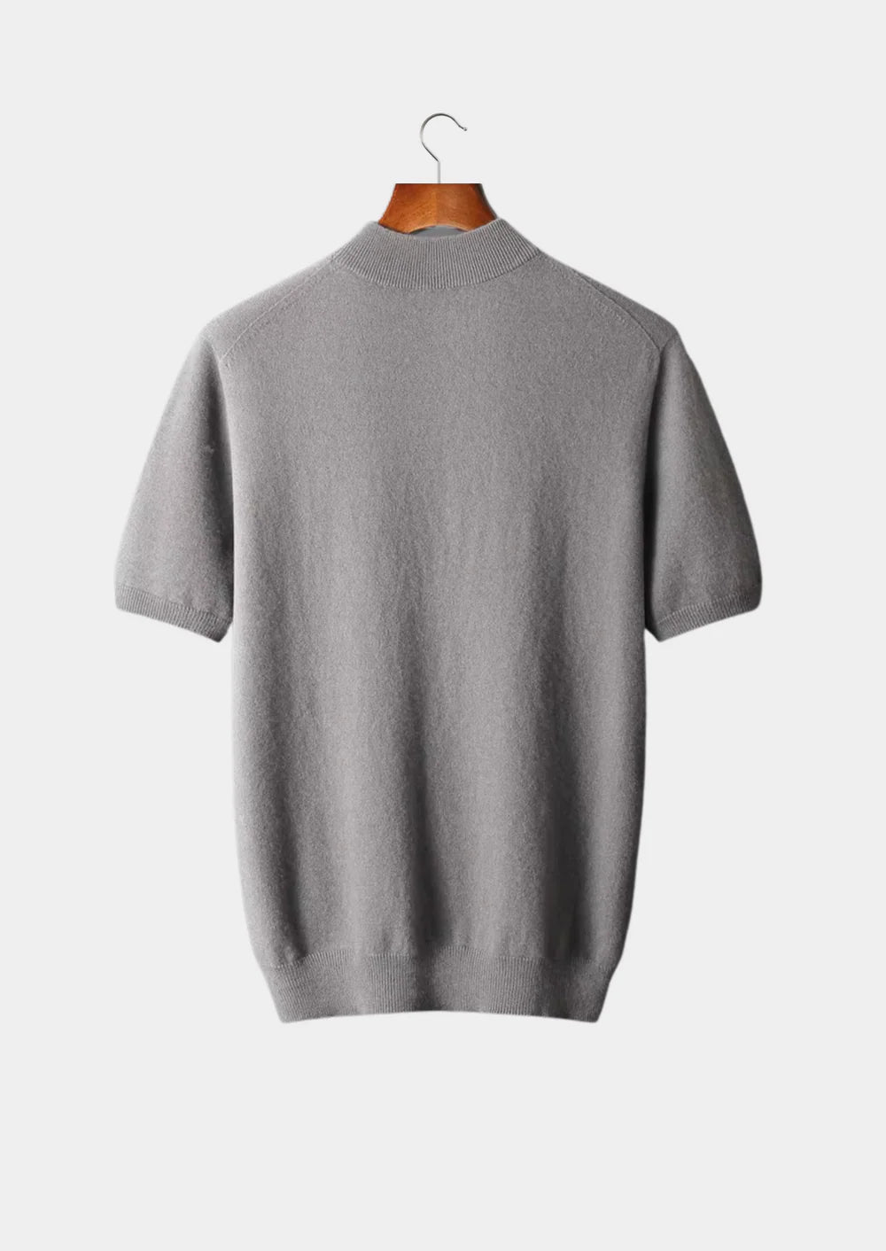 MIUM CASHMERE MOCK-NECK T-SHIRT