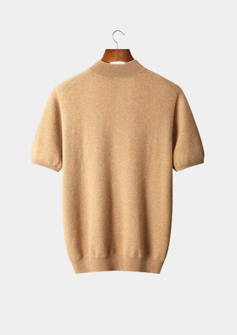 MIUM CASHMERE MOCK-NECK T-SHIRT