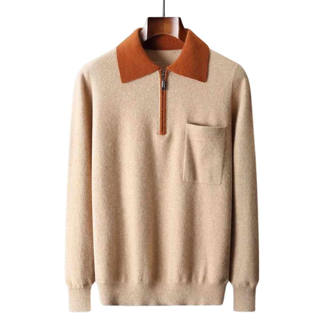 Modaura™ | 100% KASJMIER POLO MET RITSSLUITING