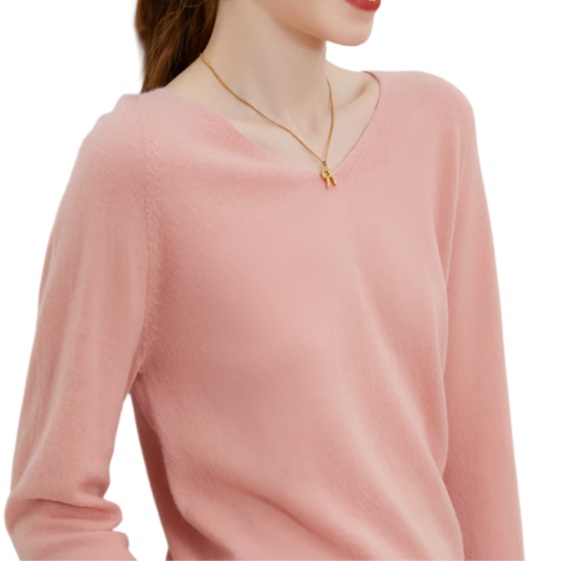 V-hals wollen vest