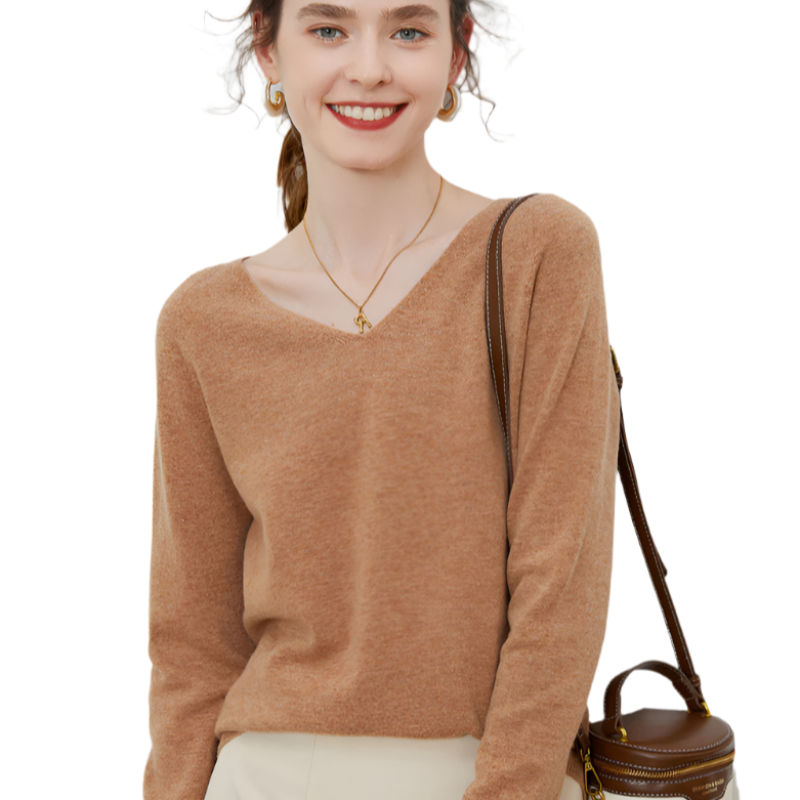 V-hals wollen vest
